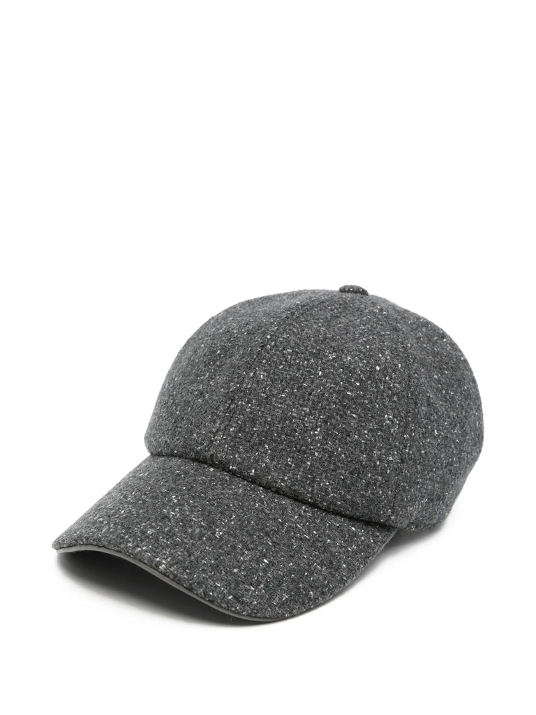 flecked-knit baseball cap