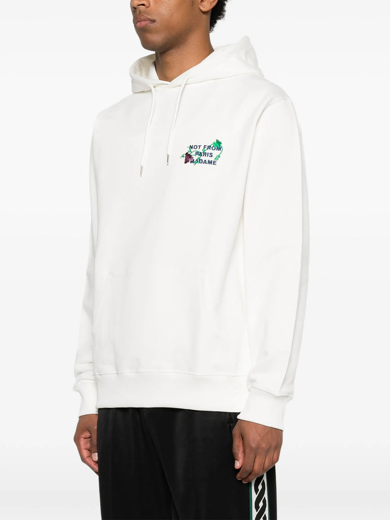 vine-embroidered hoodie