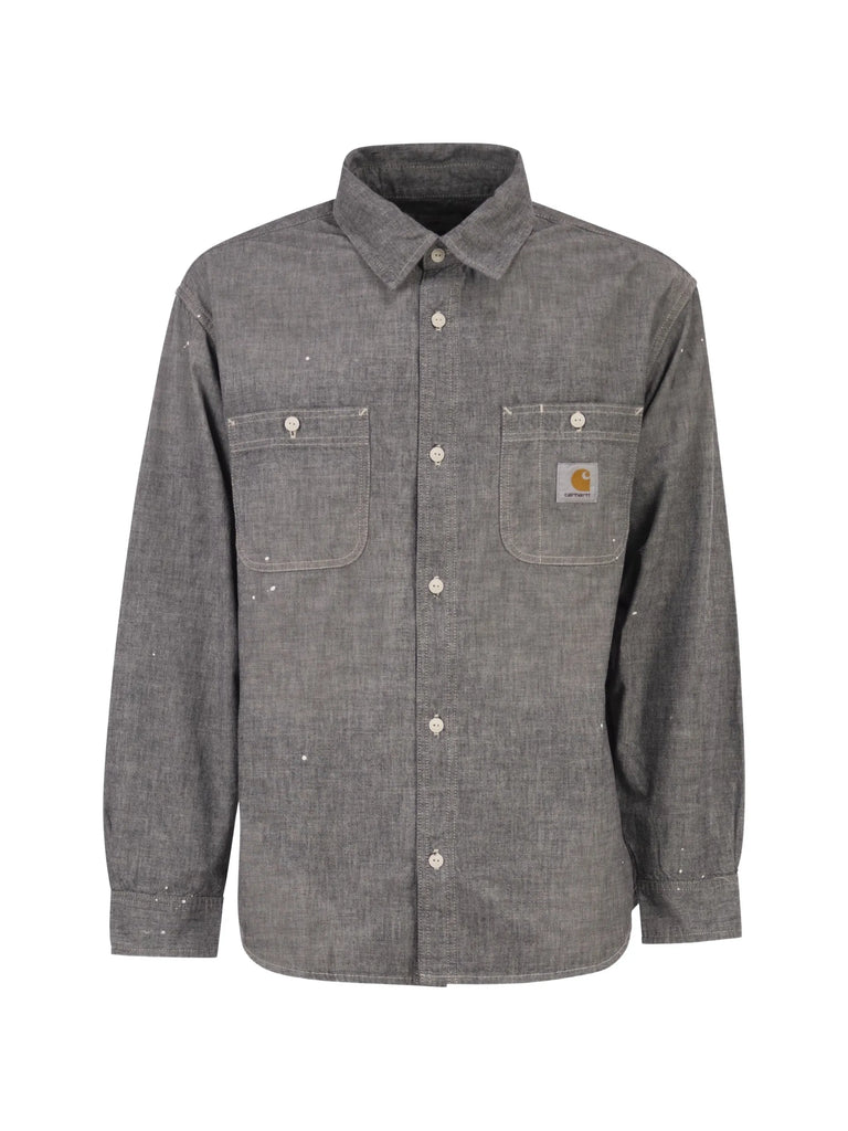 chest-pocket logo-detail shirt