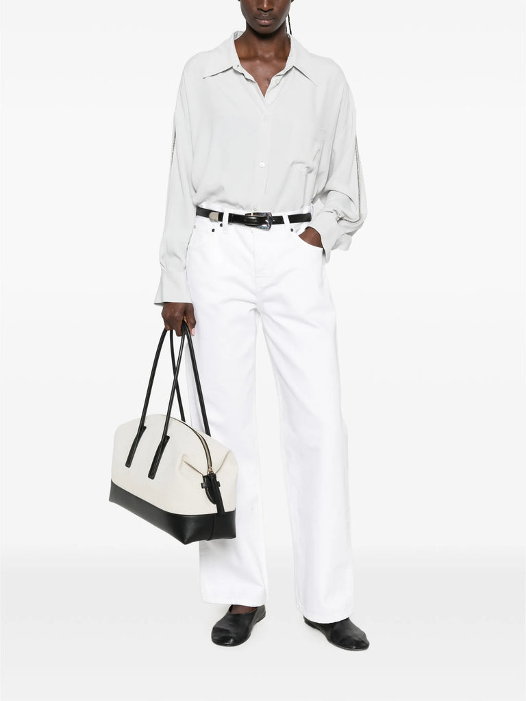buttoned long-sleeved shirt
