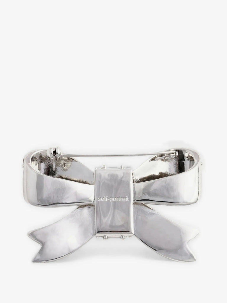 crystal-embellished bow brooch