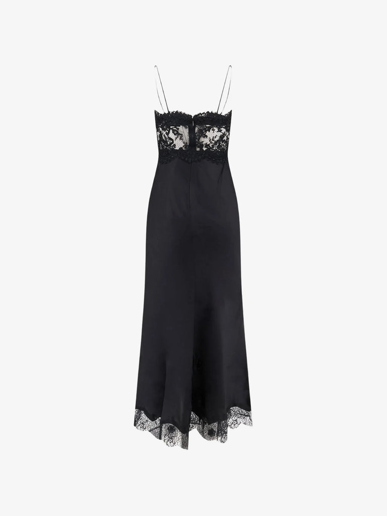 lace-detail maxi dress