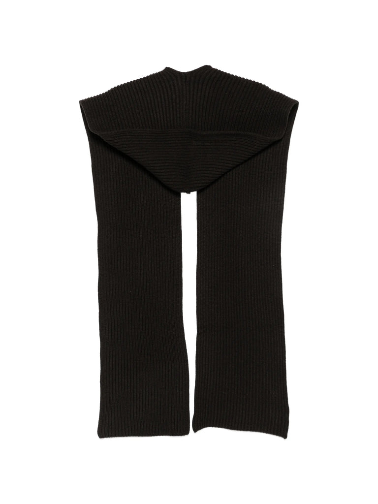 Loretta ribbed-knit scarf