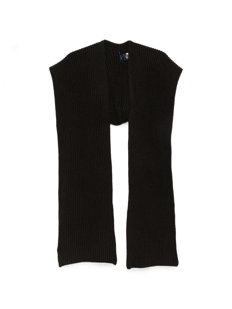 Loretta ribbed-knit scarf