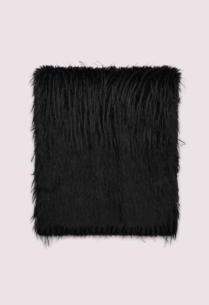 Zari faux-fur cape