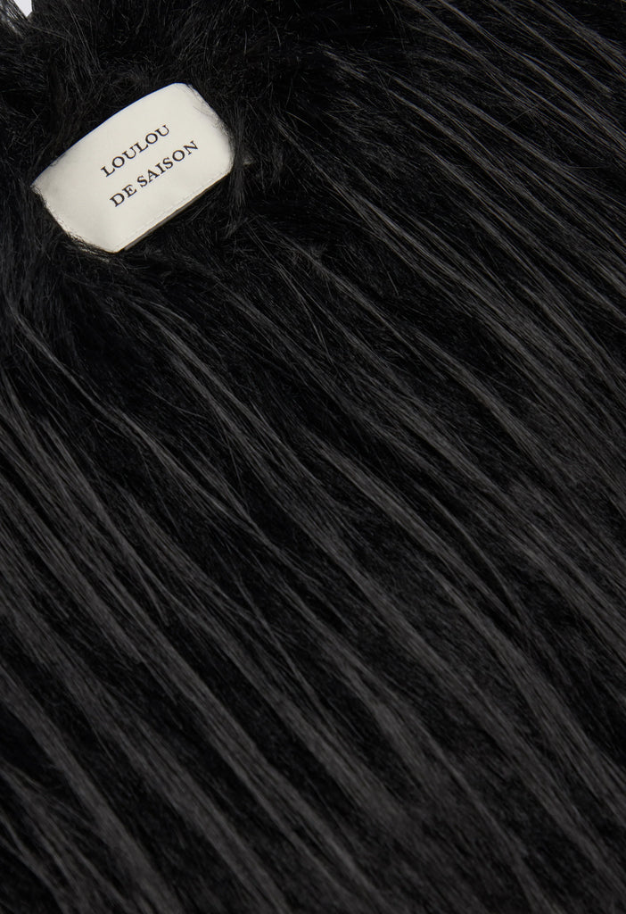 Zari faux-fur cape