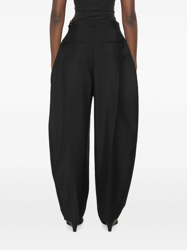 pleated wide-leg trousers