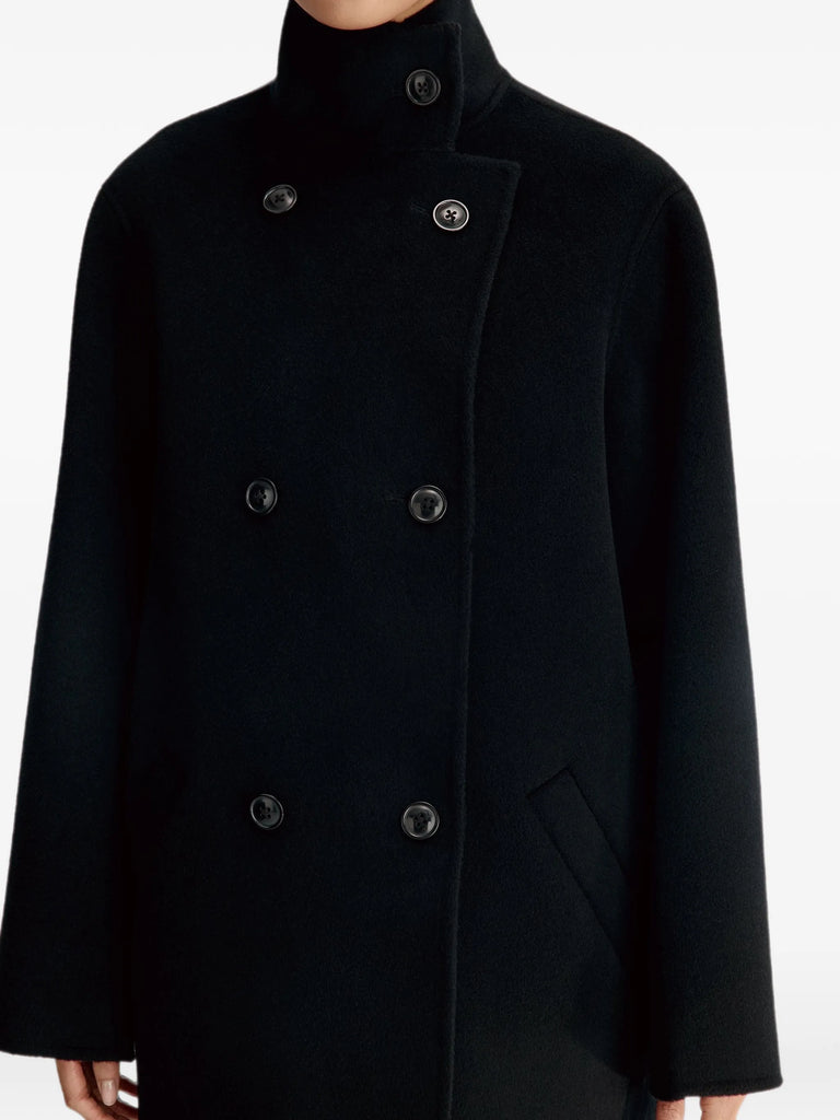 Olmo double-breasted stand-collar coat
