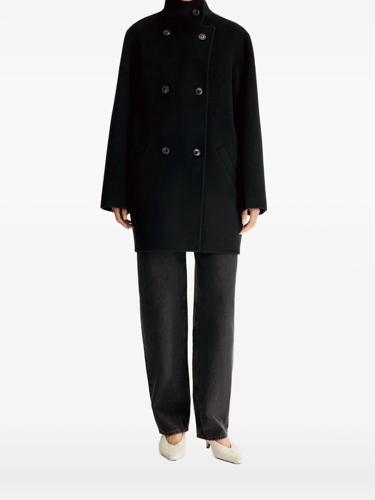 Olmo double-breasted stand-collar coat