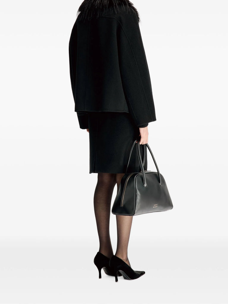 Rafe detachable faux-fur collar jacket