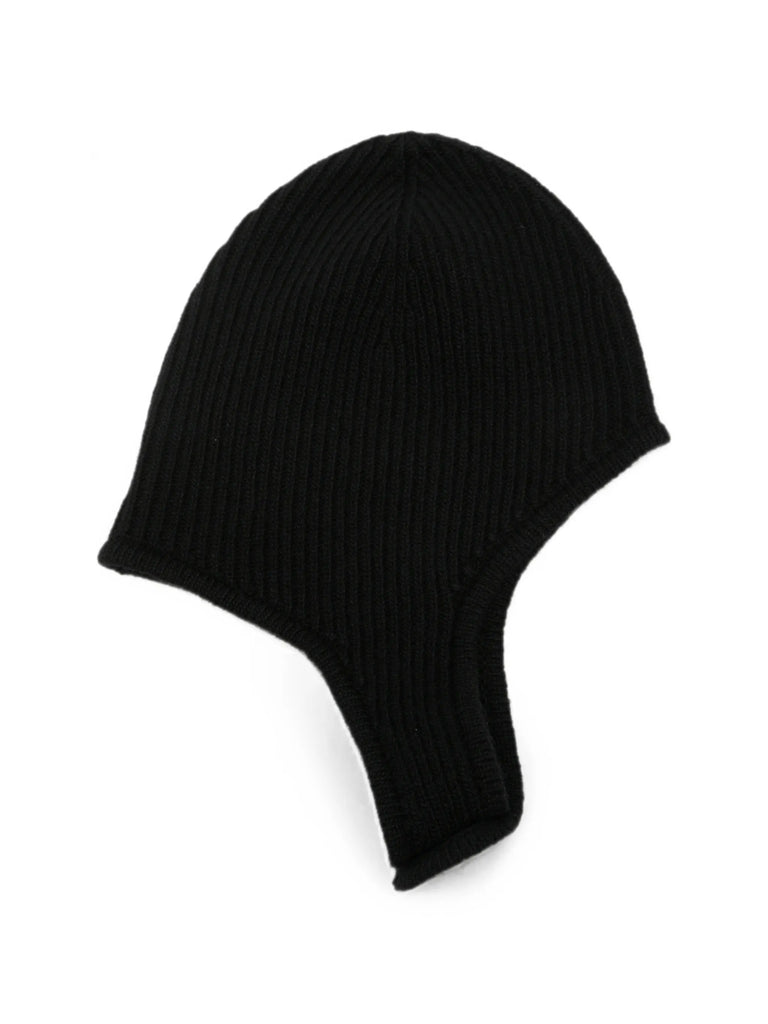 ribbed-knit ear-flap hat