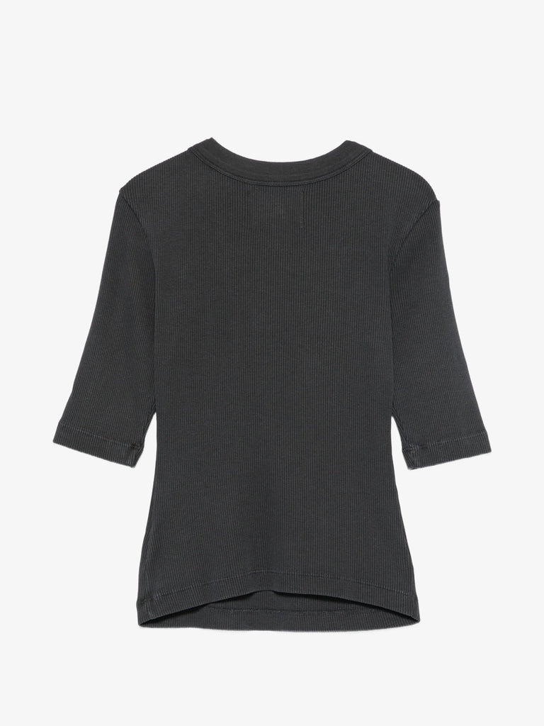 Nali Henley button-front ribbed top