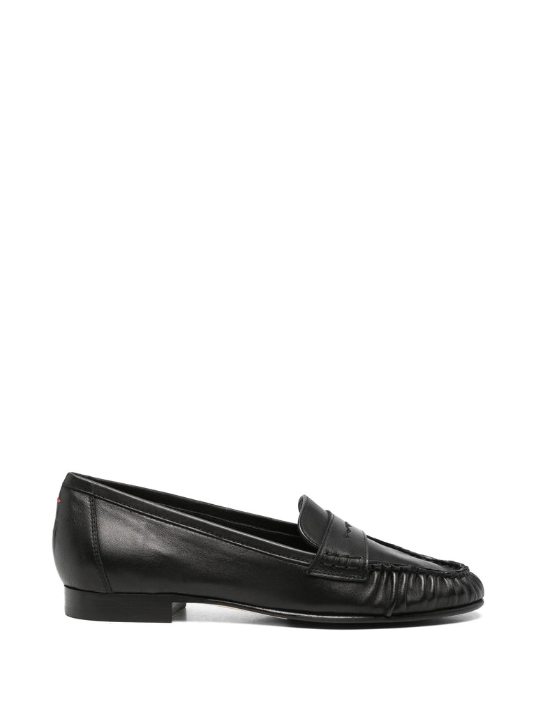 Aldous ruched penny-slot loafers