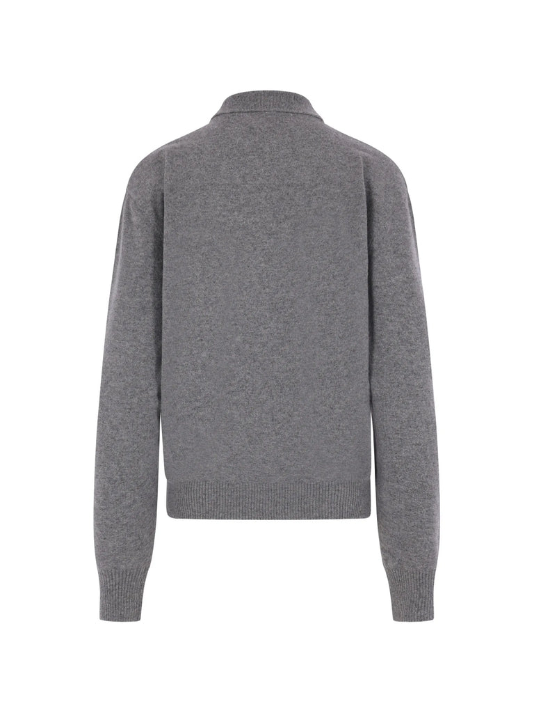argyle-check long-sleeve sweater