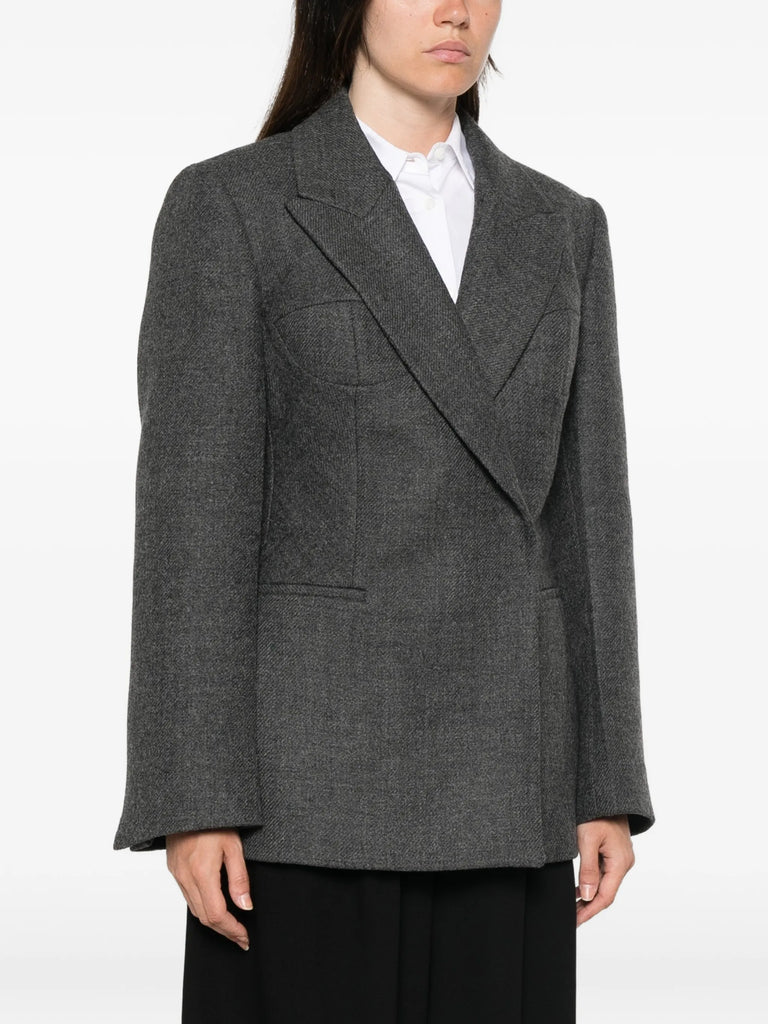 Cup detailed blazer