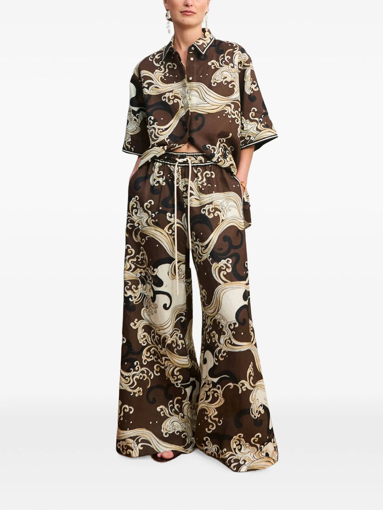 Otis wave-print shirt