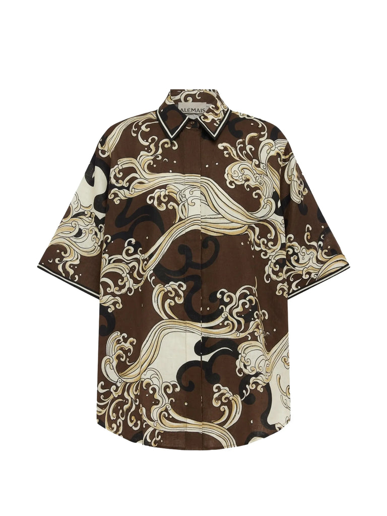Otis wave-print shirt