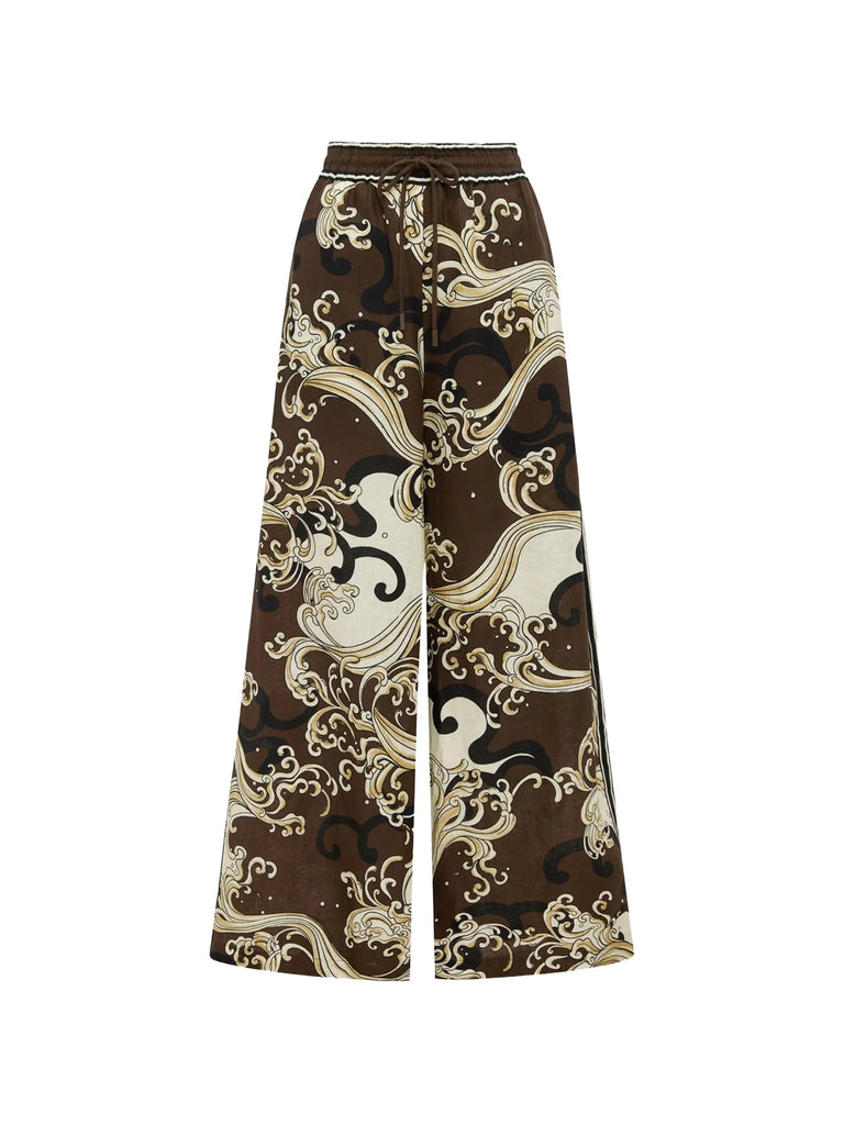 Otis wave-print trousers