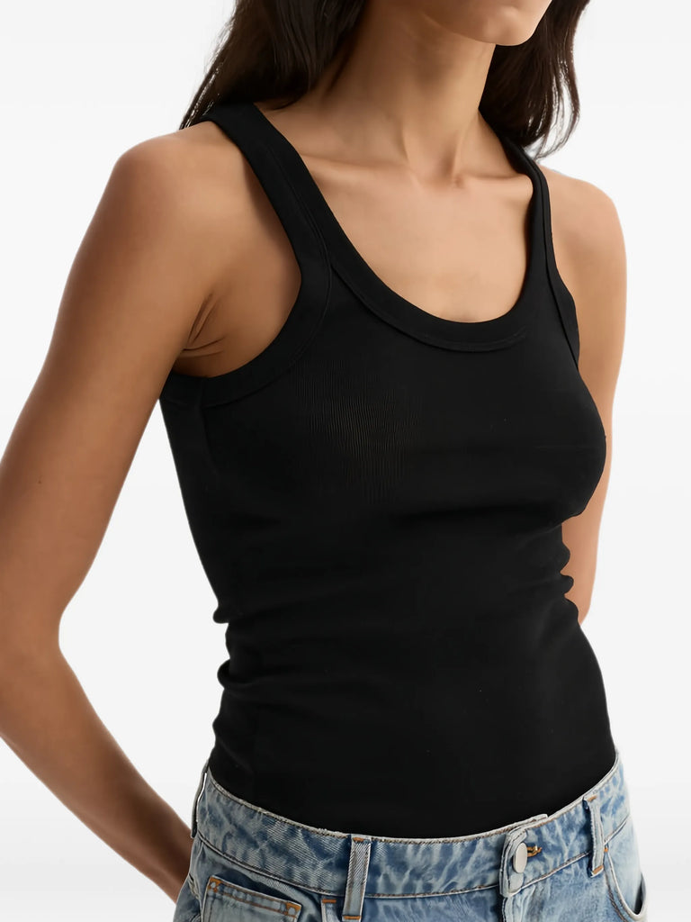 merino-wool scoop-neck tank top