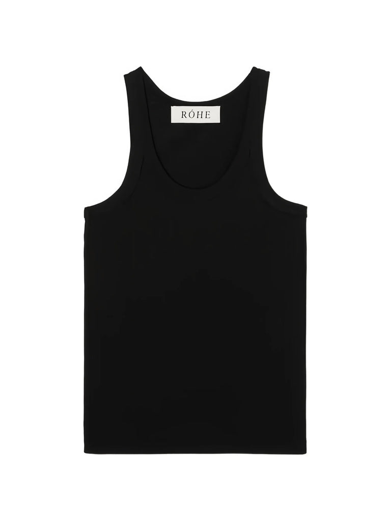 merino-wool scoop-neck tank top