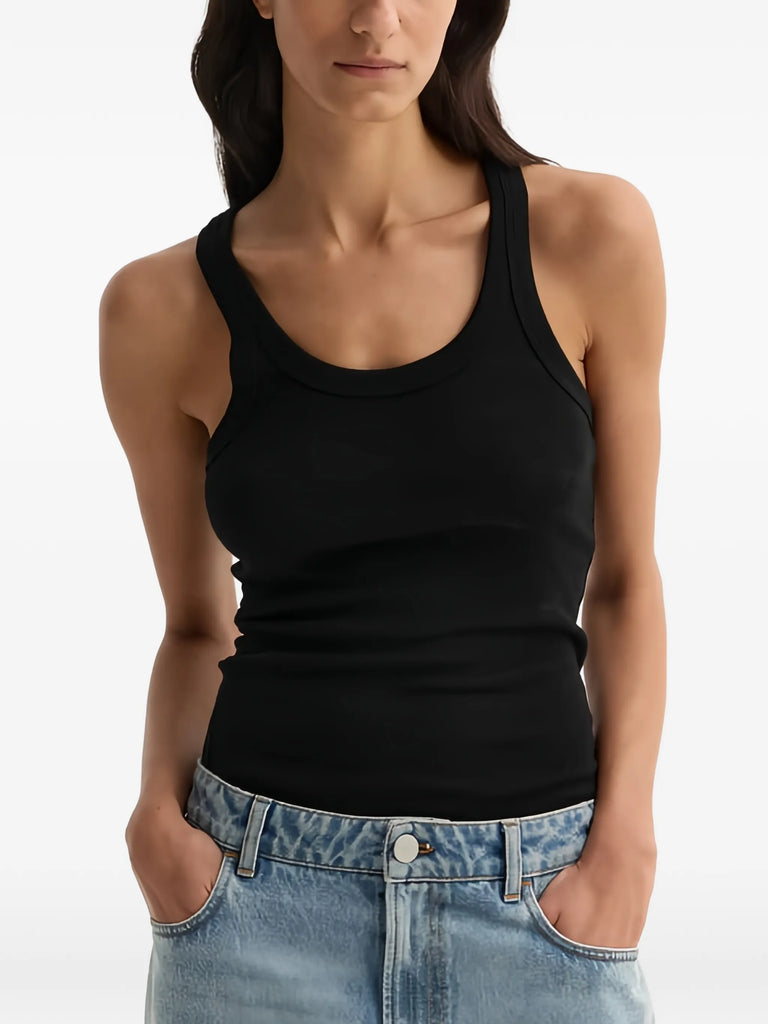 merino-wool scoop-neck tank top