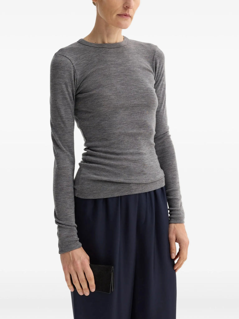 long-sleeved wool T-shirt