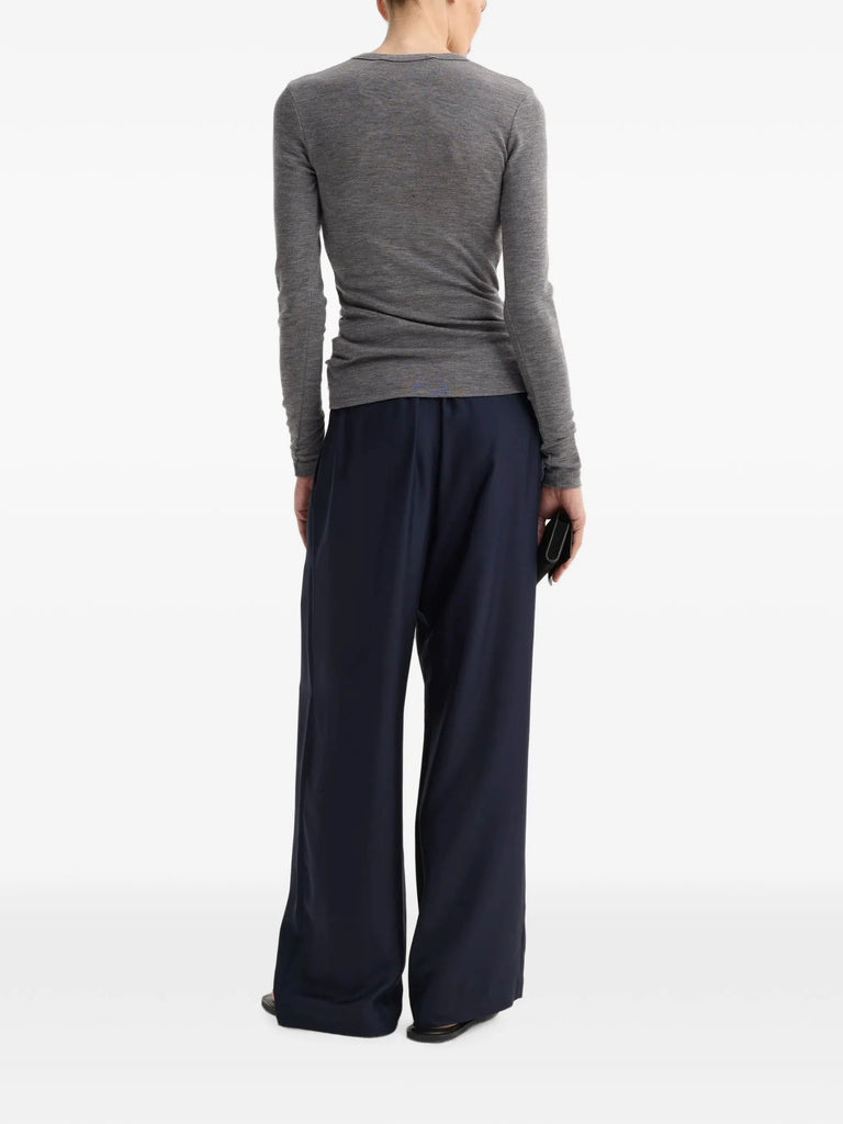 long-sleeved wool T-shirt