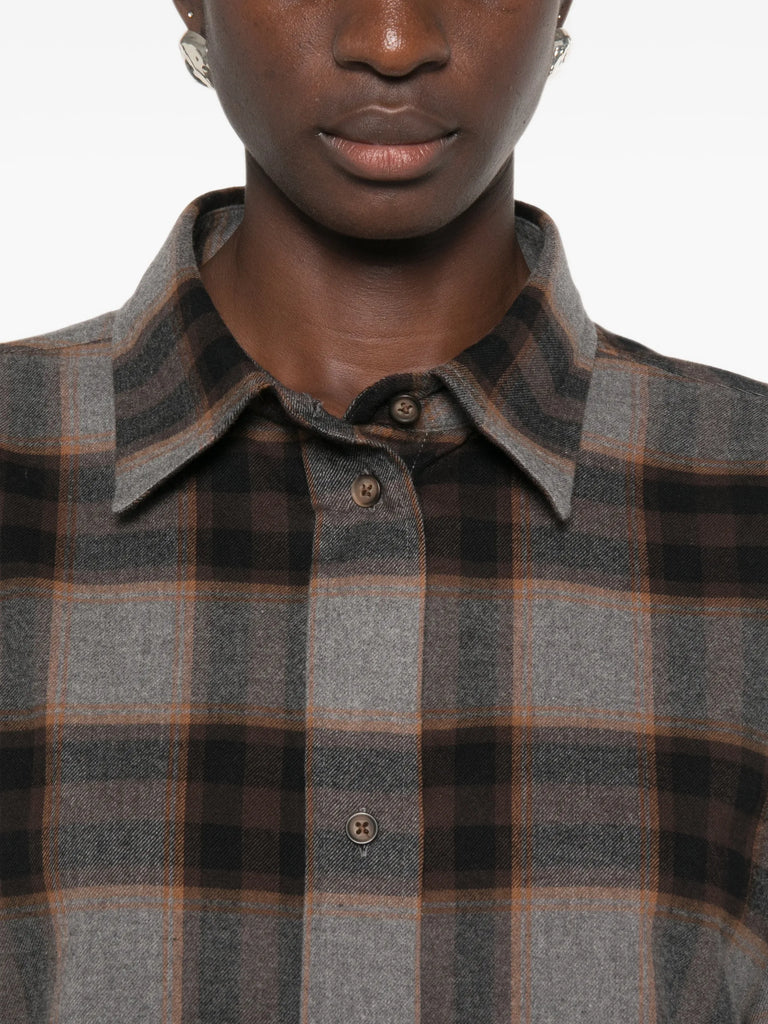 Flannel check overshirt