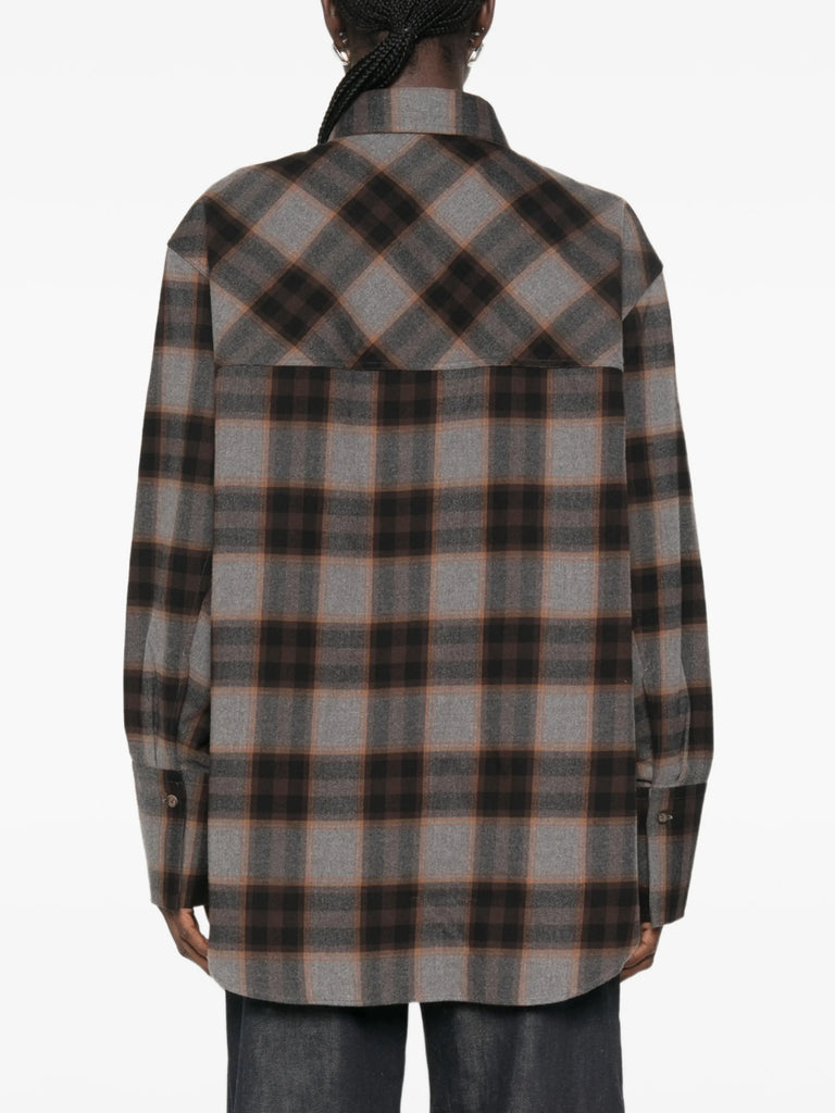 Flannel check overshirt
