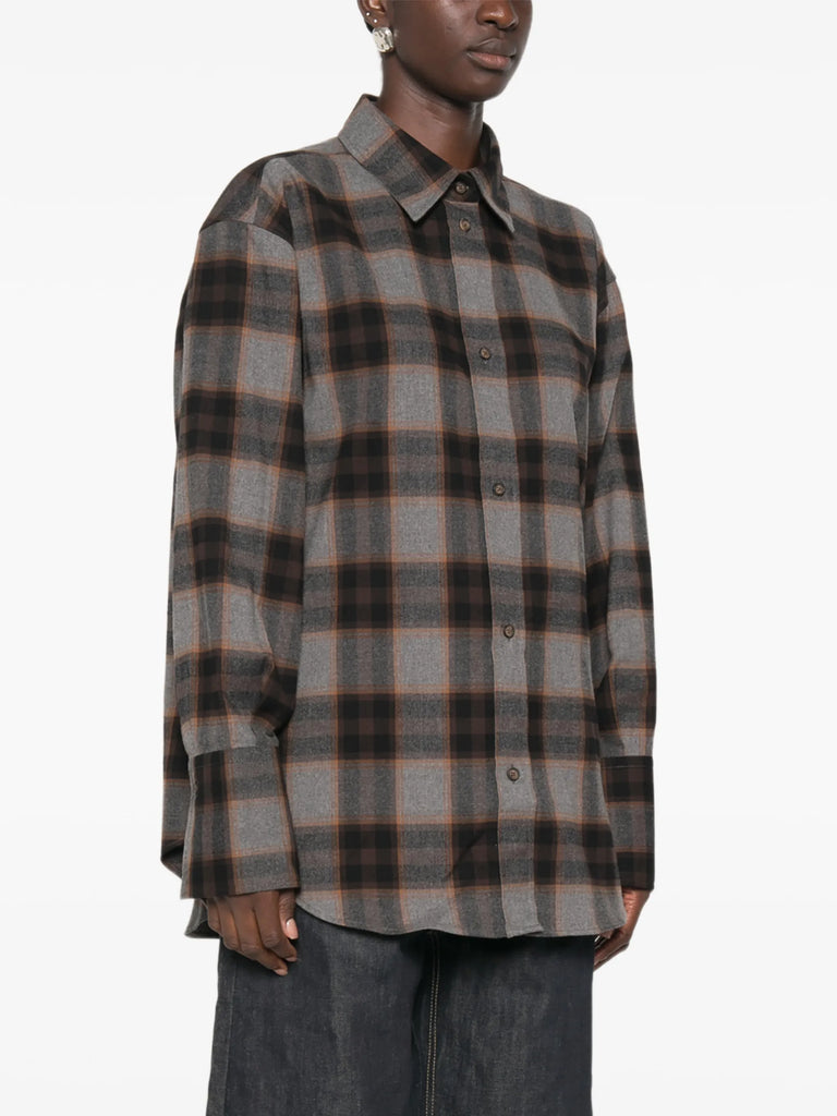 Flannel check overshirt