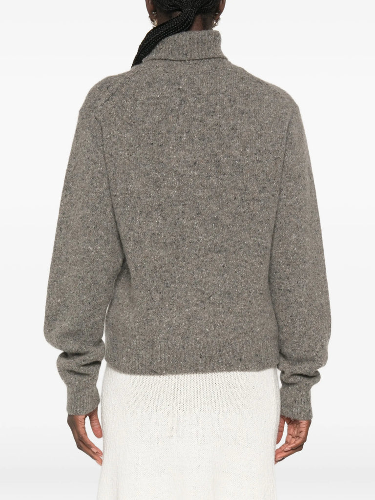Mouliné turtleneck sweater