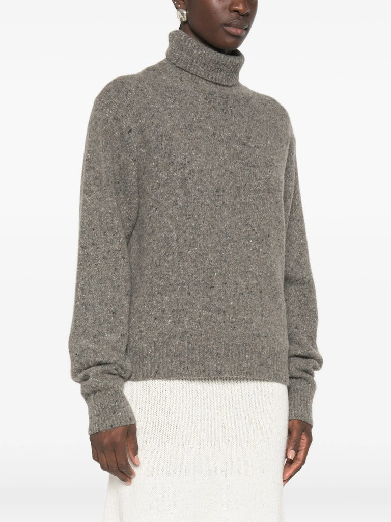 Mouliné turtleneck sweater