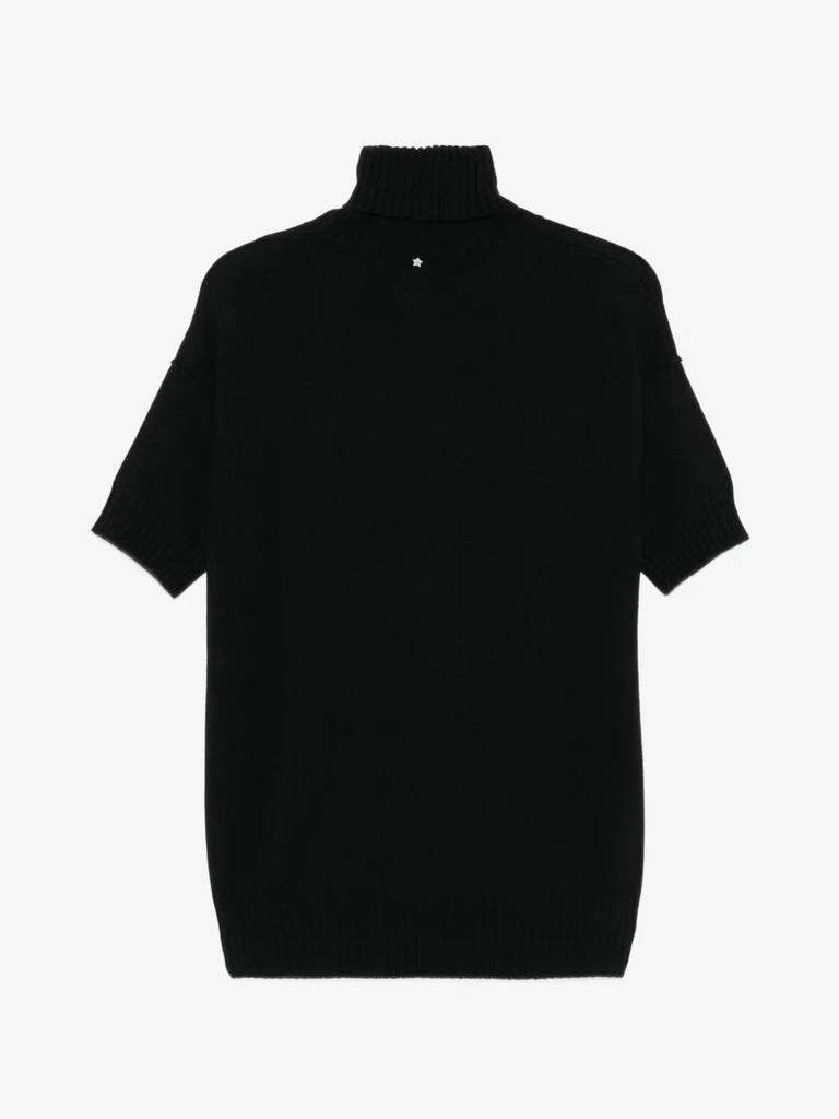 roll-neck short-sleeve sweater