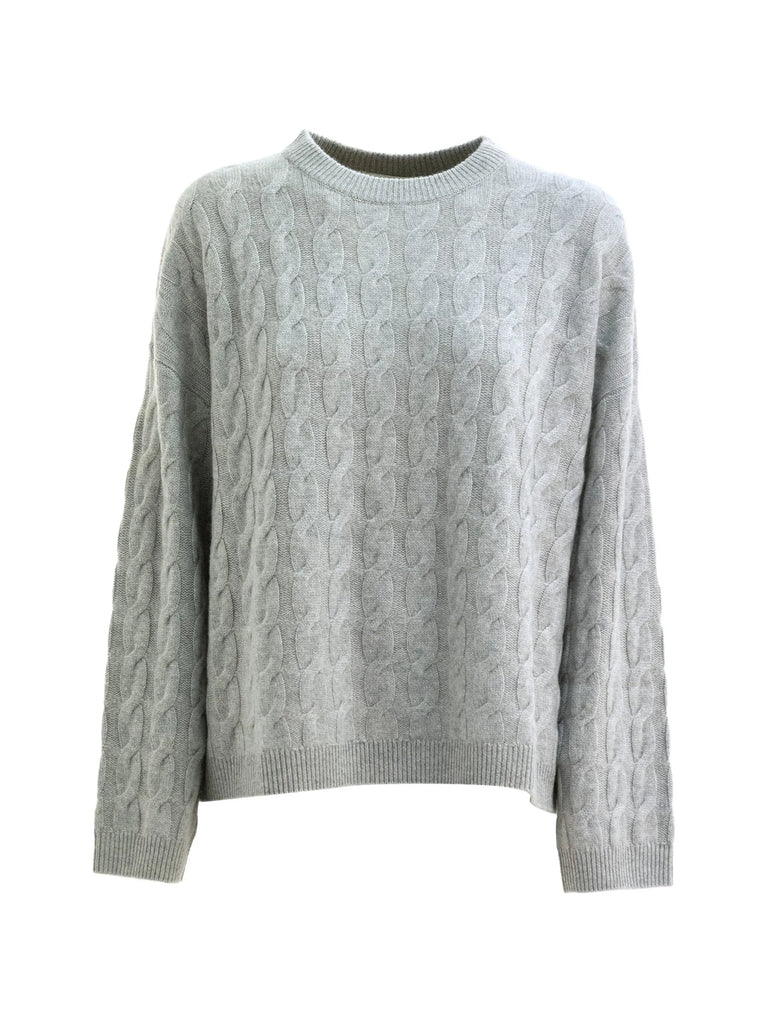cable-knit sweater