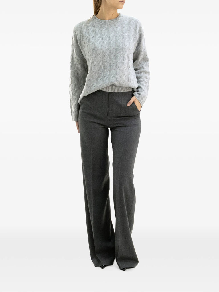 cable-knit sweater