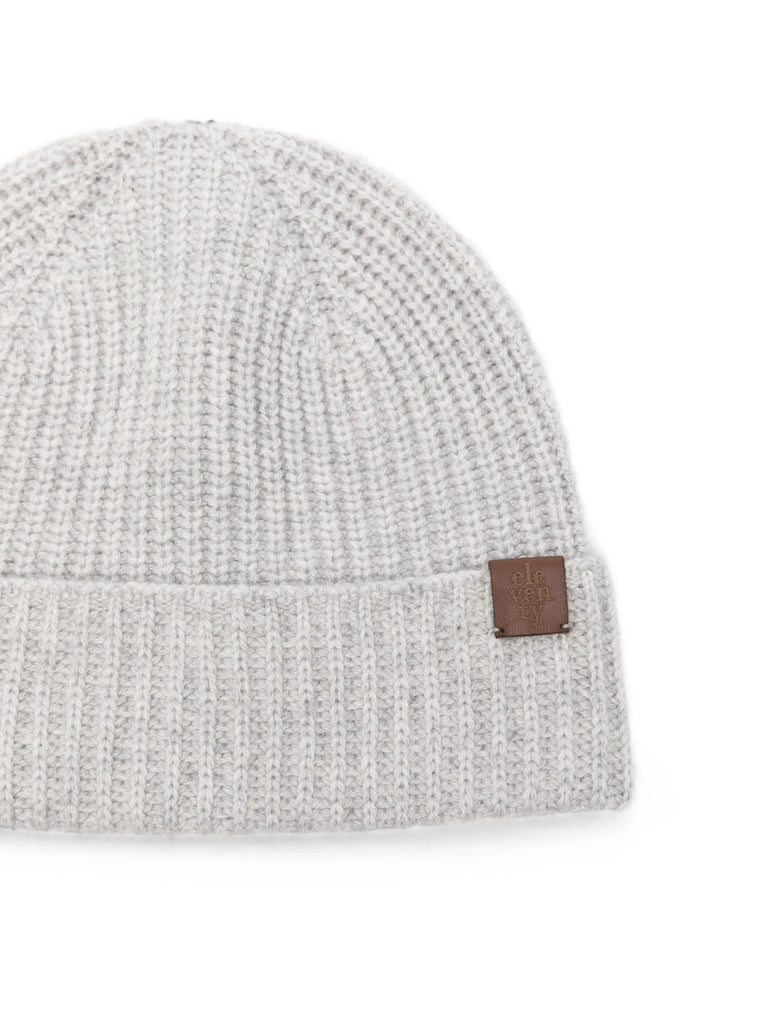 ribbed-knit beanie hat