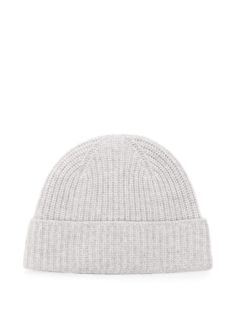 ribbed-knit beanie hat