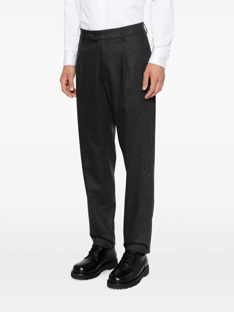 pleated wool trousers