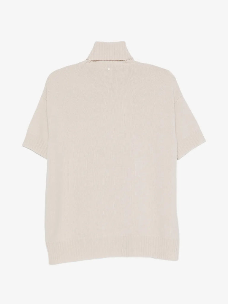 roll-neck short-sleeve sweater