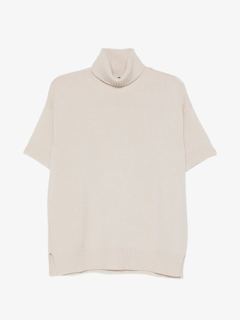 roll-neck short-sleeve sweater