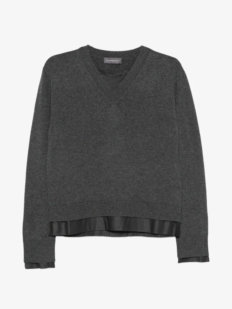 knit V-neck sweater