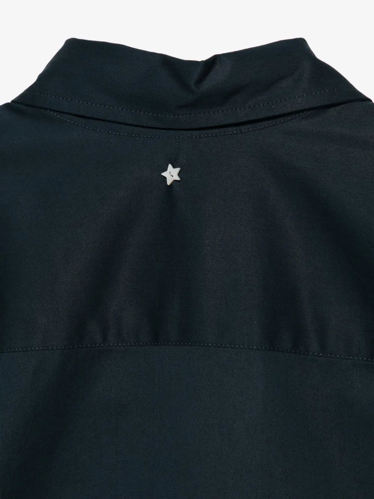 star-detail curved-hem shirt