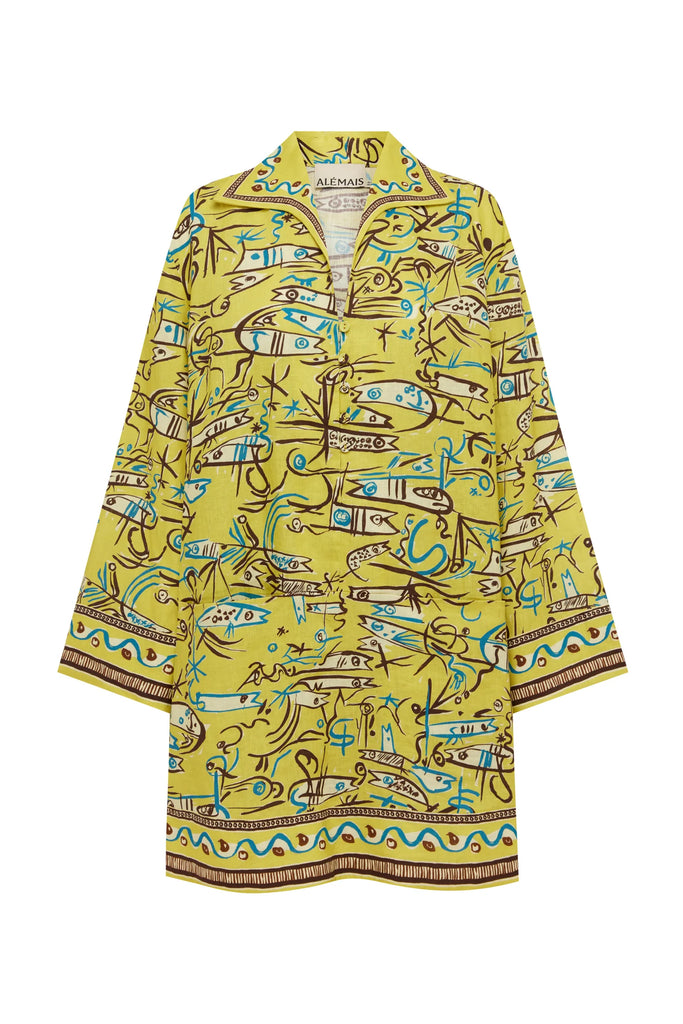 FISH STICKS LONG SLEEVE MINI DRESS