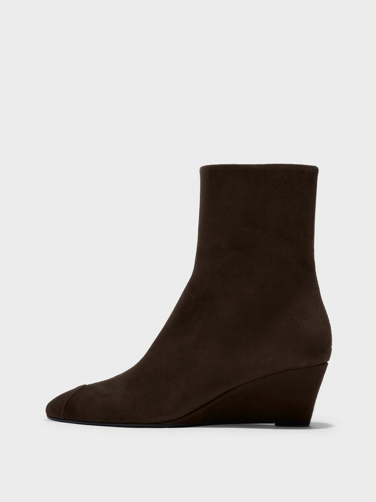 Mia Cap suede wedge-heel ankle boots