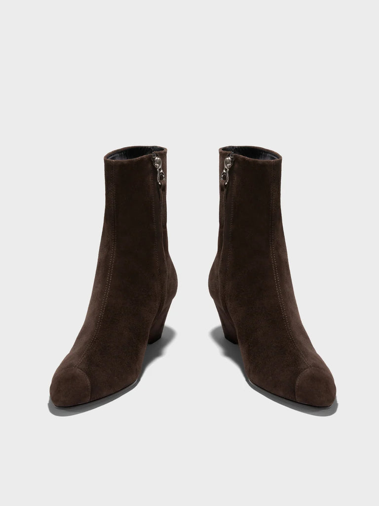 Mia Cap suede wedge-heel ankle boots