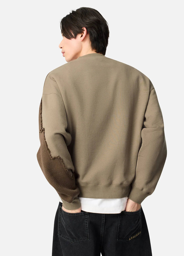 Pixel A knitted-patchwork sweater