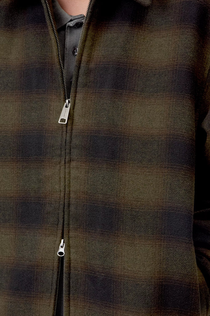 Alton check-pattern twill jacket