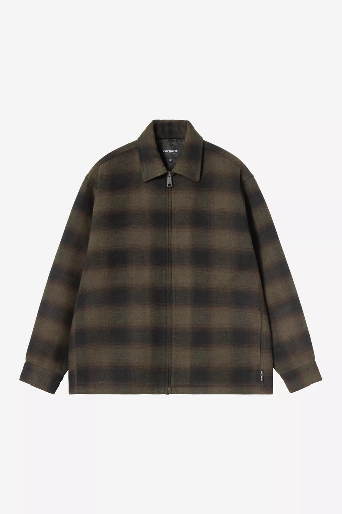 Alton check-pattern twill jacket