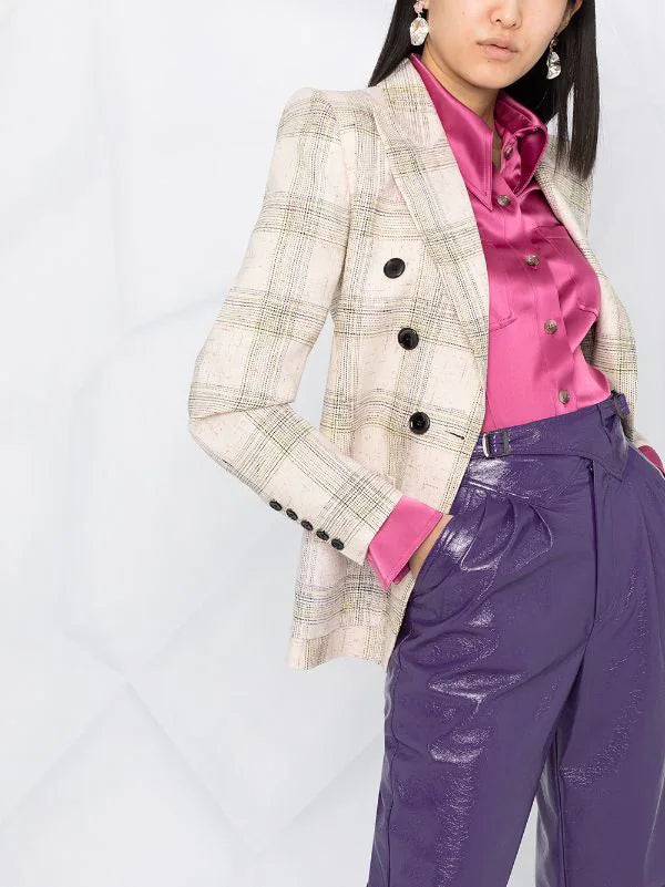 Lenora Zweireiherjacke mit Karomuster 