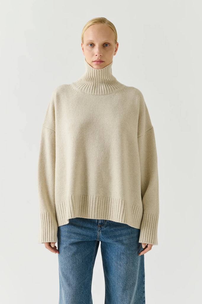roll-neck wool sweater
